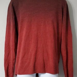 Argyle Culture by Russel Simmons Ombre Acrylic Sweater Red Men's Large